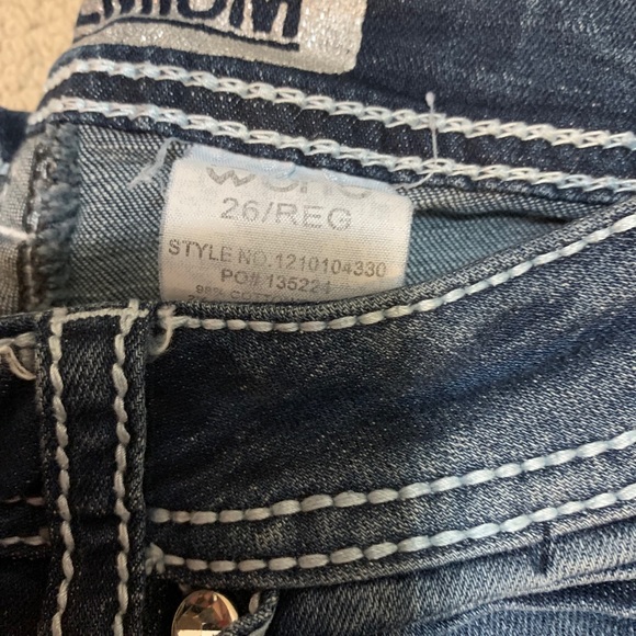 Jeans with sequence,rhinestone patches - Picture 3 of 3